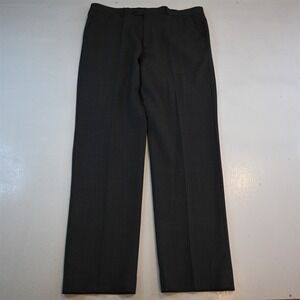 Pronto Uomo 38x36 Gray Birdseye Super 100s 100% Wool Straight Mens Dress Pants